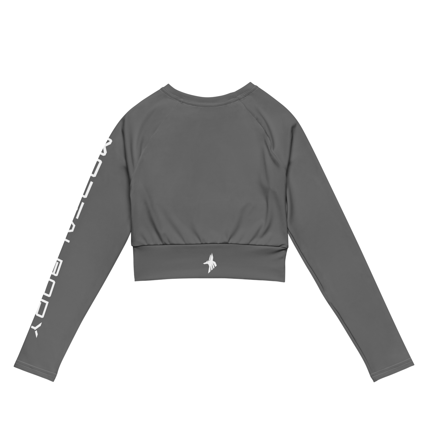 long-sleeve crop top (charcoal)