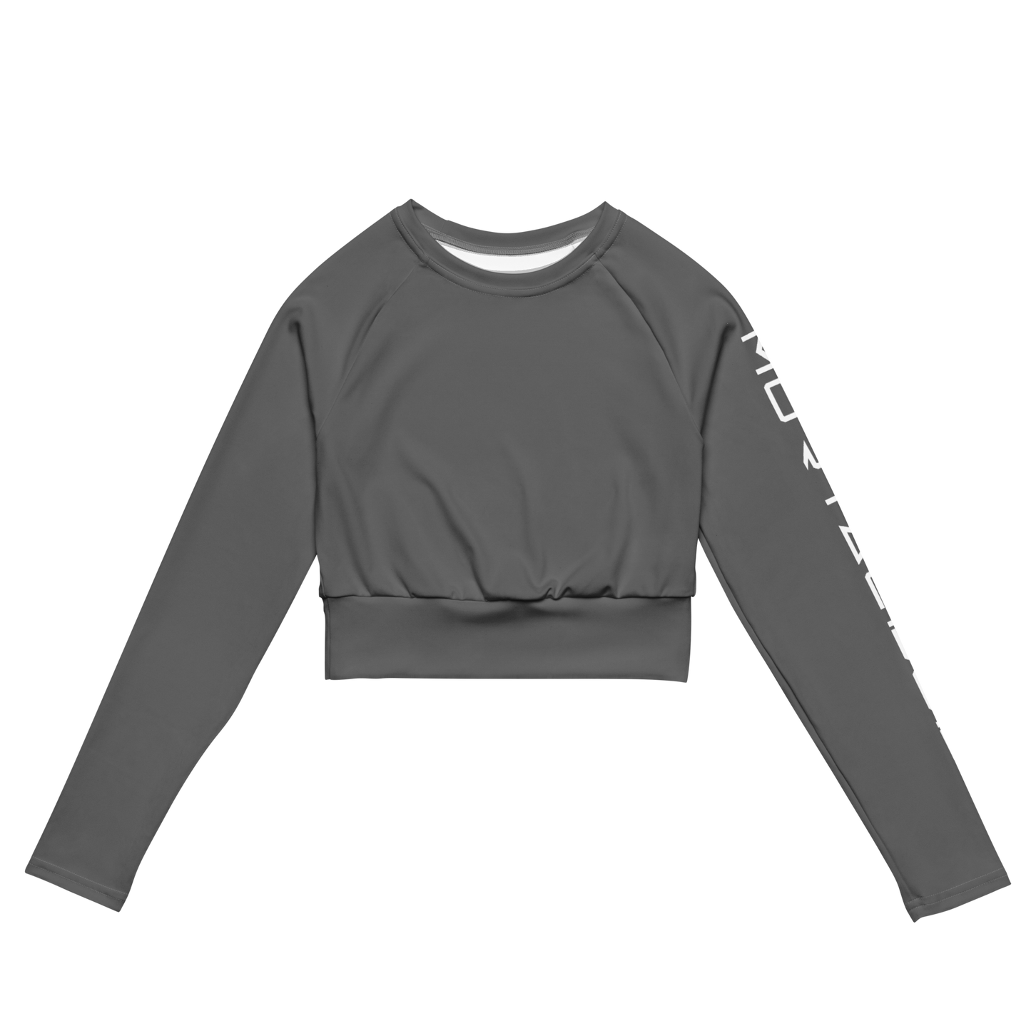 long-sleeve crop top (charcoal)