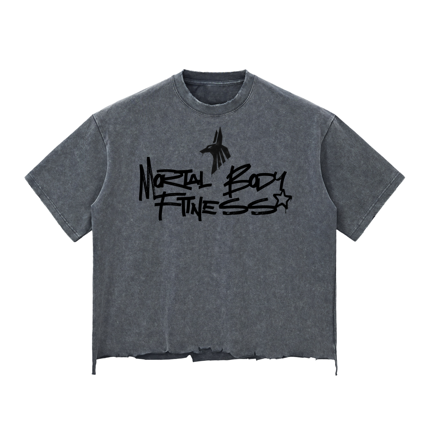 Snow Wash Raw-Hem Boxy T-shirt