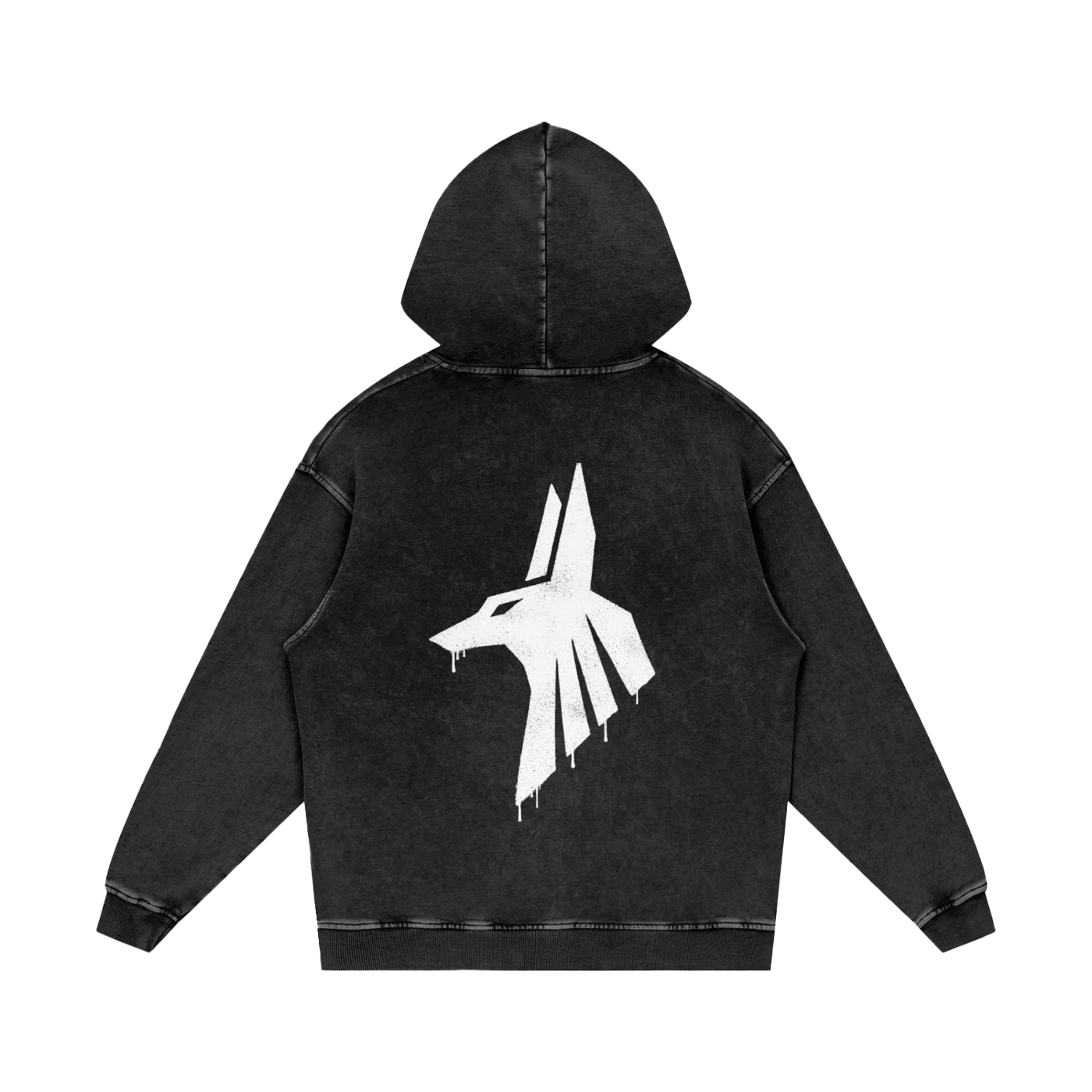 Snow Washed Loose Cotton Hoodie