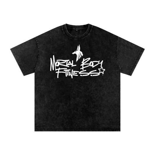 Snow Washed Oversized Cotton T-Shirt