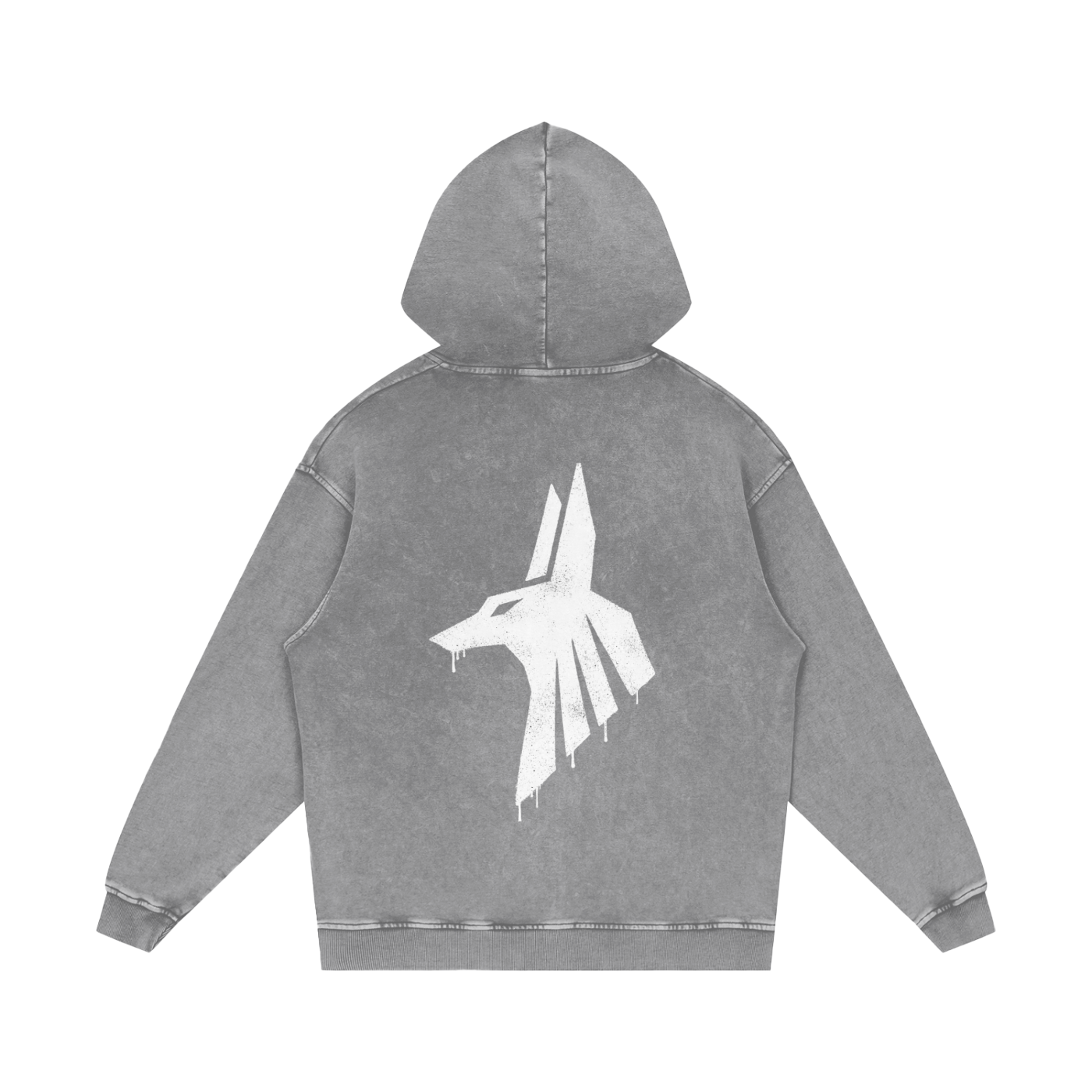 Snow Washed Loose Cotton Hoodie