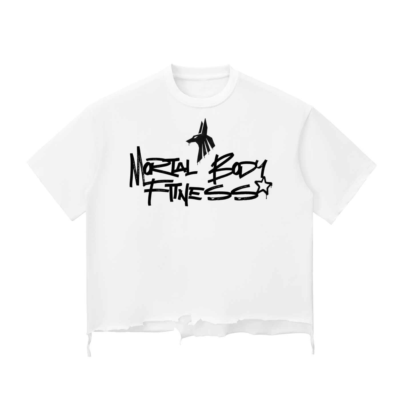 Snow Wash Raw-Hem Boxy T-shirt