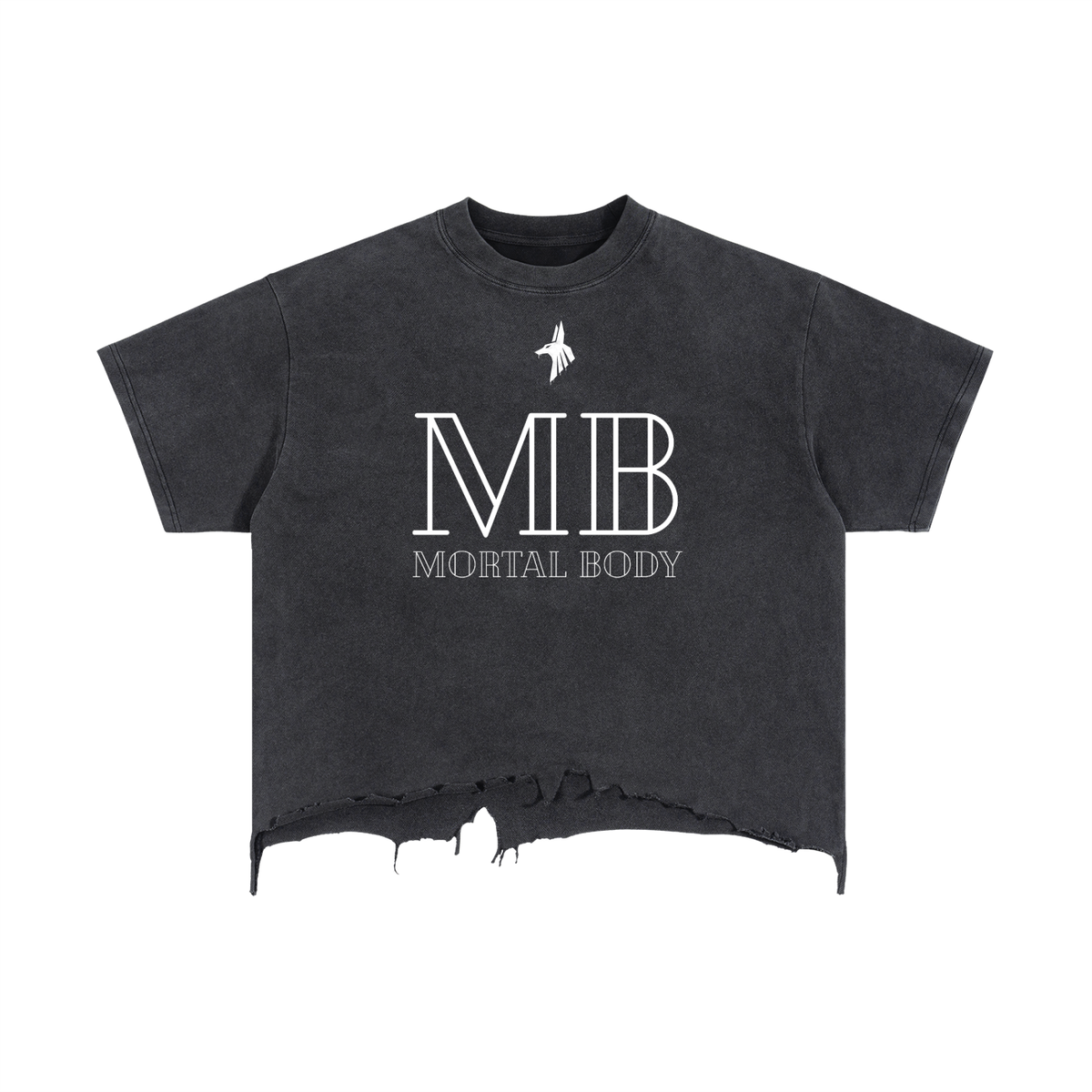 Vintage Wash Distressed Hem T-Shirt
