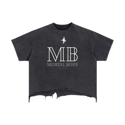 Vintage Wash Distressed Hem T-Shirt
