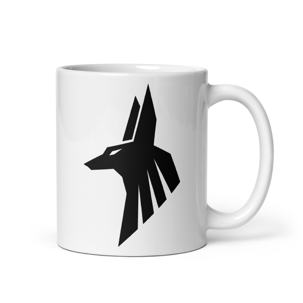 White glossy mug